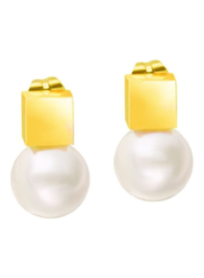 AIWANTO Alissa Rectangular Prism Pearl Dangle Earrings  - Image 1