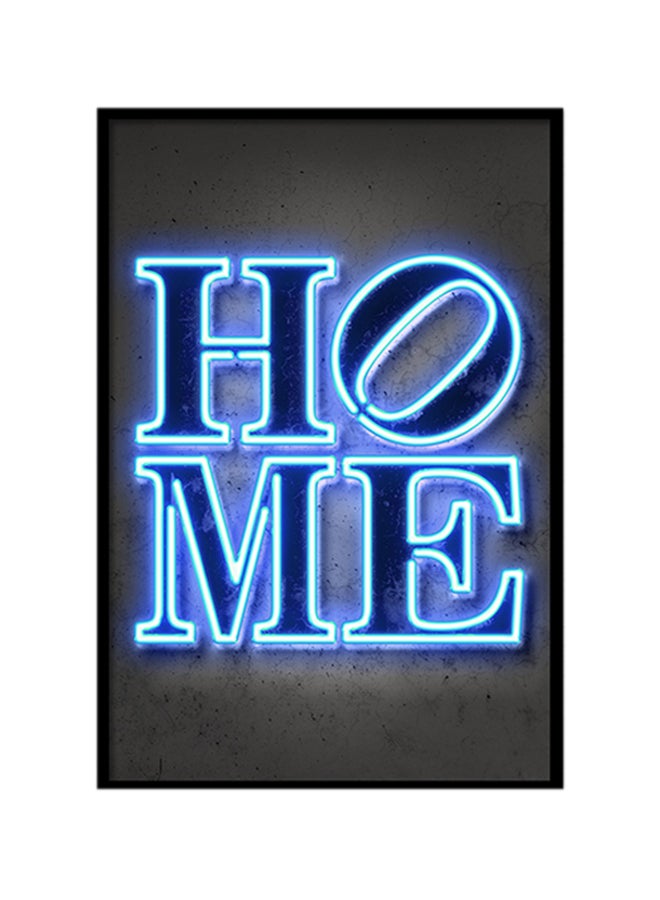 Boomah Accessories Home Neon Wall Decor Poster With Frame Multicolour 30x40cm