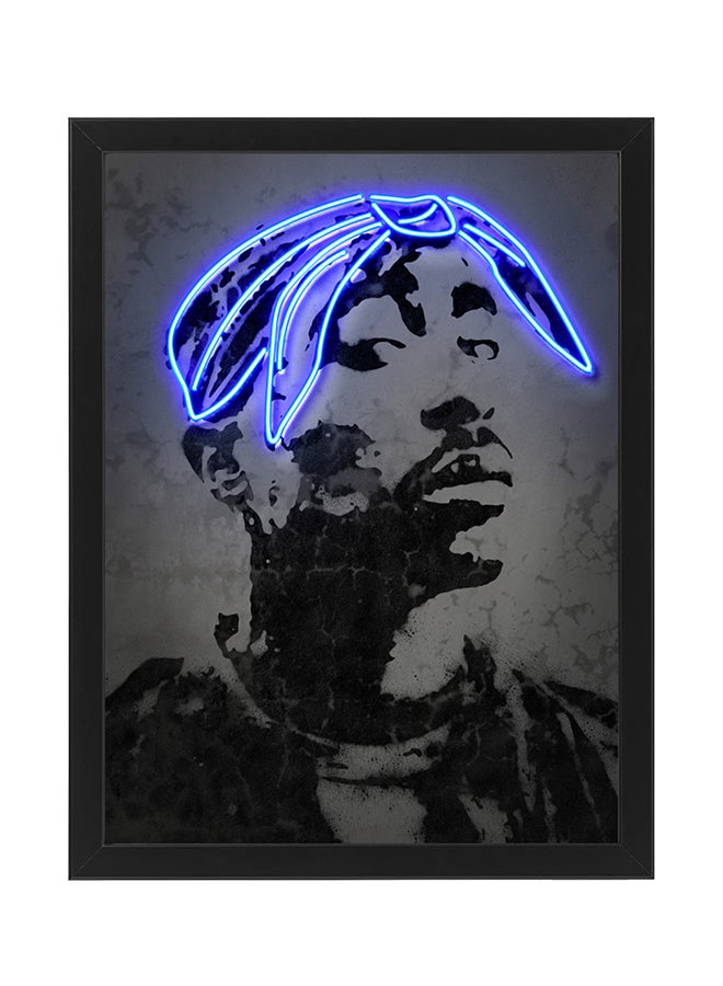 Boomah Accessories 2Pac Neon Wall Decor Poster With Frame Multicolour 30x40cm 
