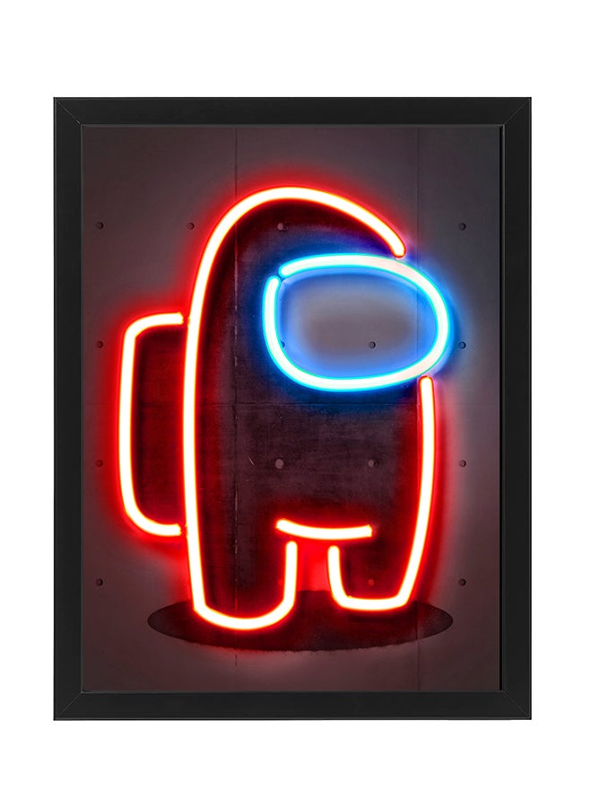 Boomah Accessories Among Us Neon Wall Decor Poster With Frame Multicolour 30x40cm