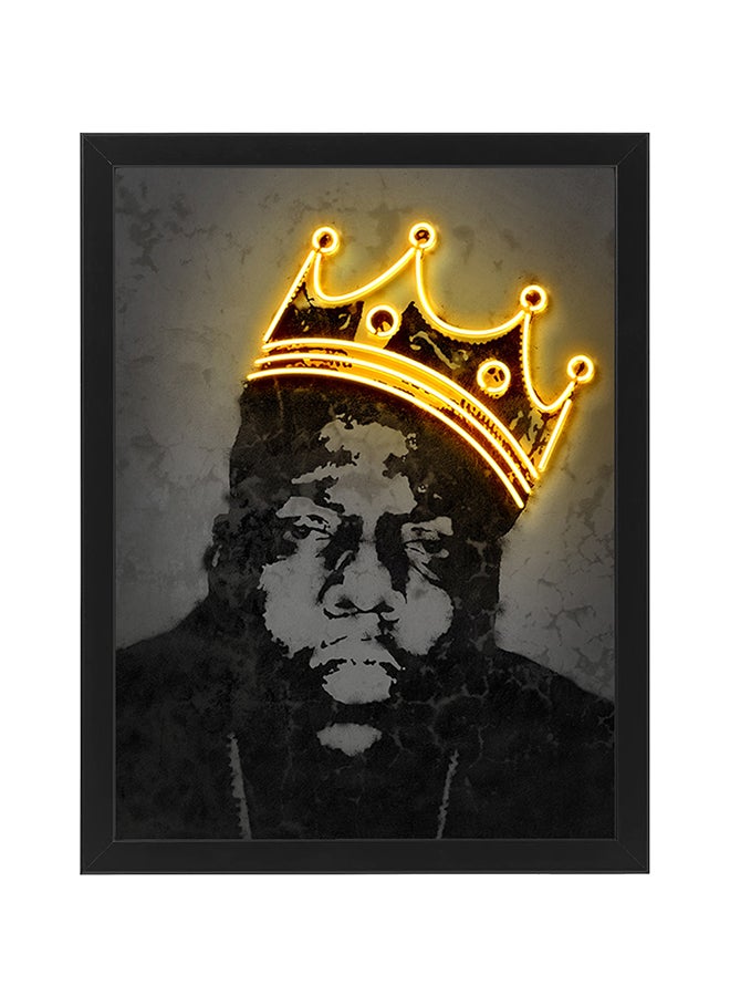 Boomah Accessories Biggie Neon Wall Decor Poster With Frame Multicolour 30x40cm 