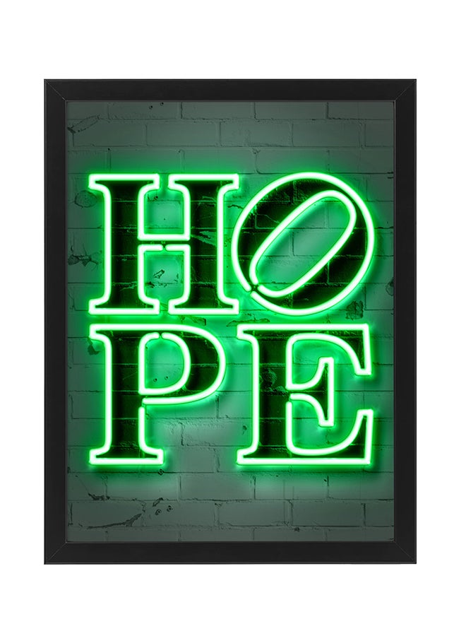 Boomah Accessories Hope Neon Wall Decor Poster With Frame Multicolour 30x40cm