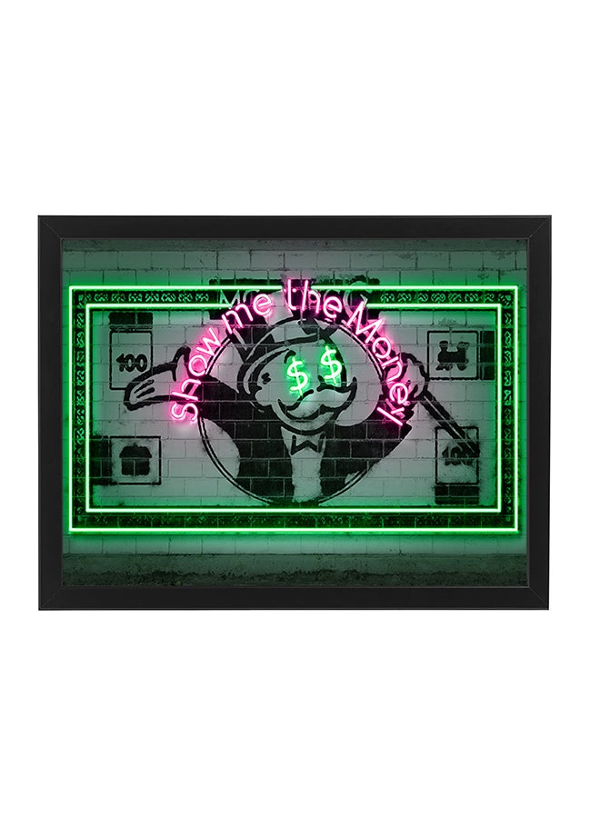 Boomah Accessories Monopoly Neon Wall Decor Poster With Frame Multicolour 30x40cm 
