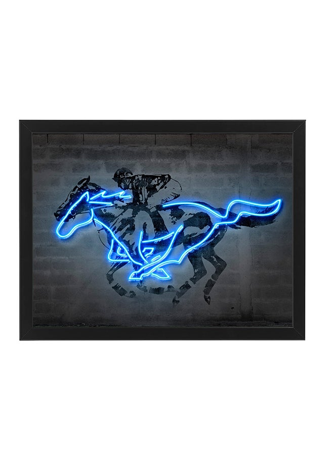 Boomah Accessories Mustang Neon Wall Decor Poster With Frame Multicolour 30x40cm 