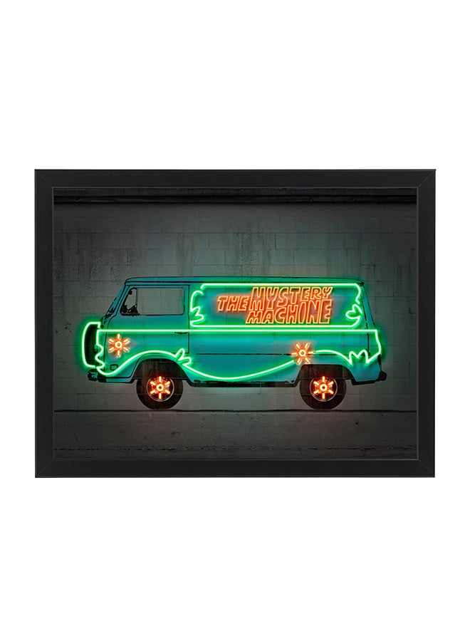 Boomah Accessories Mystery Machine Neon Wall Decor Poster With Frame Multicolour 30x40cm