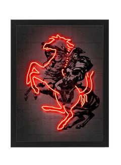 Napoleon And Ferrari Neon Wall Decor Poster With Frame Multicolour 30x40cm - v1612164890/N43125766A_1