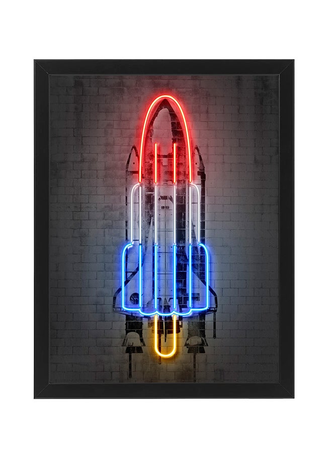 Boomah Accessories Popsicle Rocket Neon Wall Decor Poster With Frame Multicolour 30x40cm