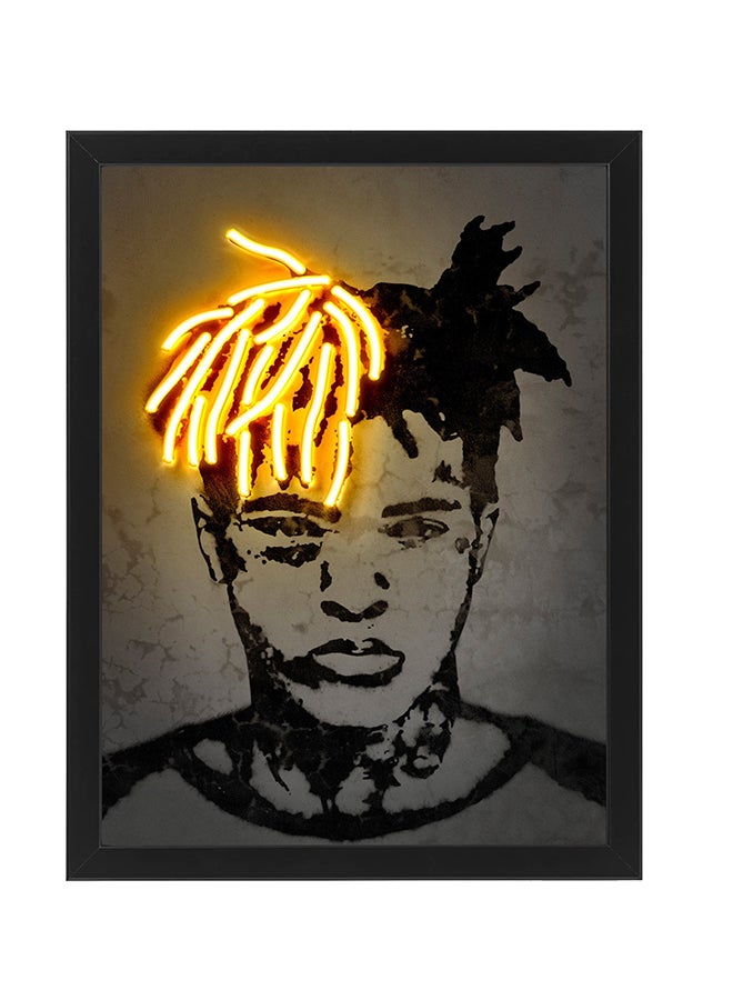 Boomah Accessories Xxxtentacion Neon Wall Decor Poster With Frame Multicolour 30x40cm