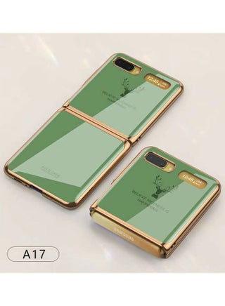 Samsung Galaxy Z Flip Foldable Phone Case Green/Gold - v1612168383/N44095201A_1