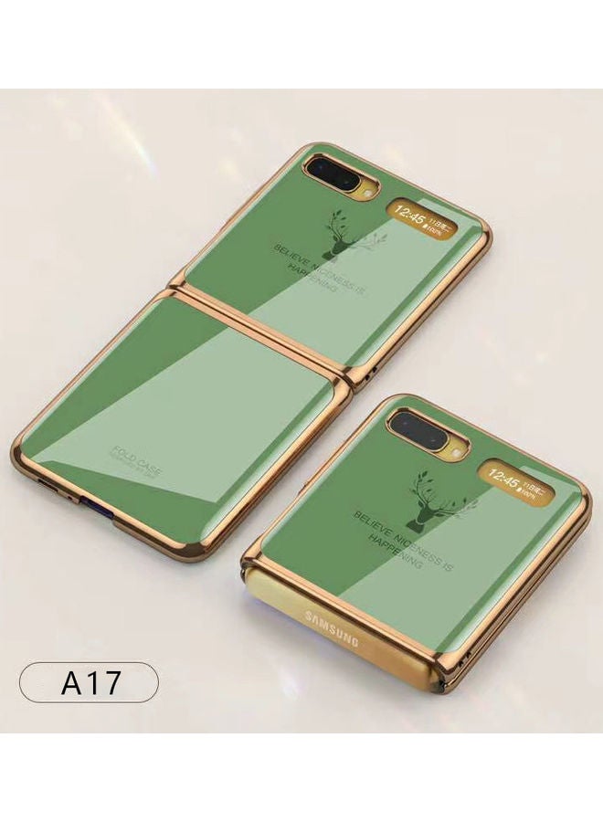 Samsung Galaxy Z Flip Foldable Phone Case Green/Gold