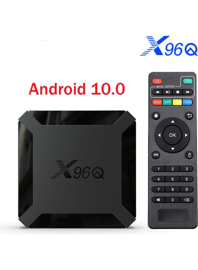 Tv Box Android X96Q Allwinner H313 Quad Core 4K Smart Android Tv 2.4G Wifi X96 Q 2G Ram -16G Rom Black