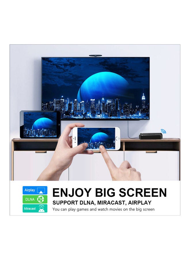 Tv Box Android X96Q Allwinner H313 Quad Core 4K Smart Android Tv 2.4G Wifi X96 Q 2G Ram -16G Rom Black