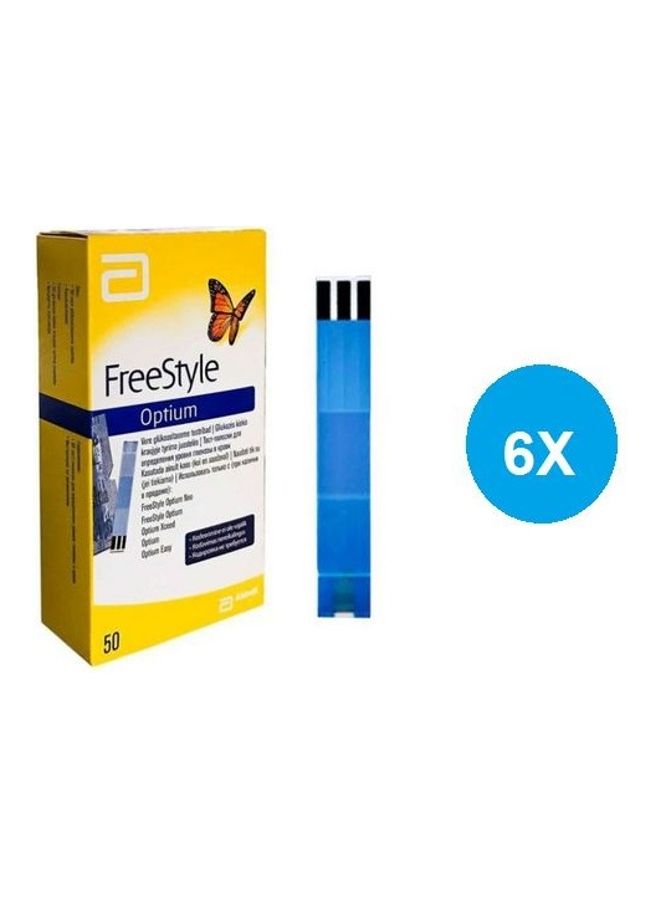Freestyle 6-Pack Blood Glucometer Test Strips 