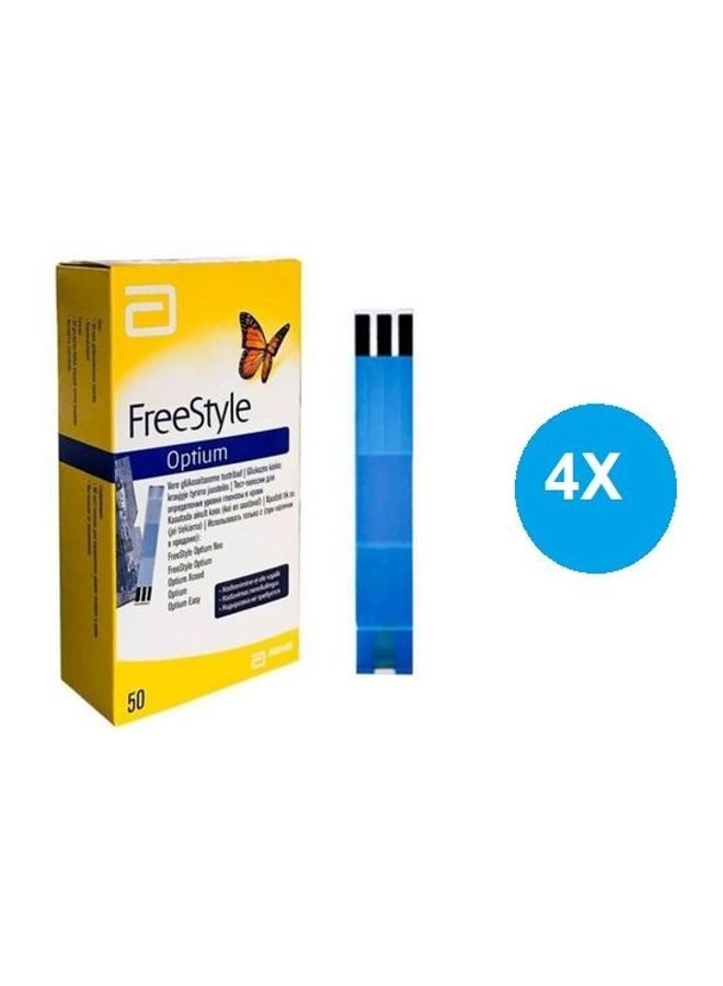Freestyle 4-Pack Blood Glucometer Test Strips 