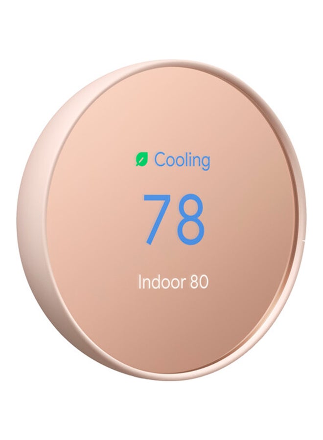 Energy Star Certified Modern Designed Programmable WiFi Smart Thermostat For Home Sand 3.3 x 3.3 x 1.07inch