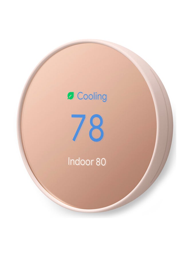 Energy Star Certified Modern Designed Programmable WiFi Smart Thermostat For Home Sand 3.3 x 3.3 x 1.07inch