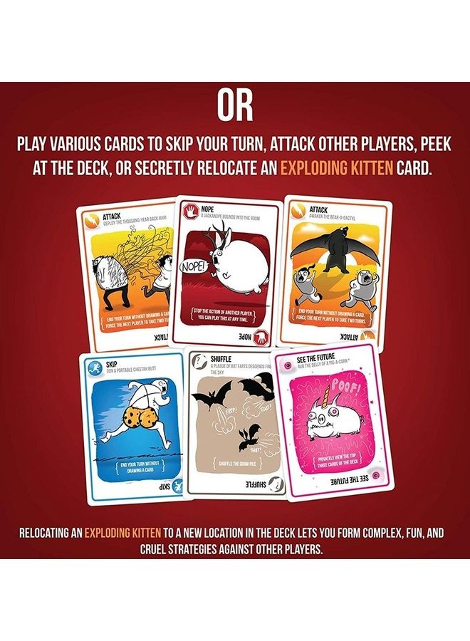 Generic - Funny Card Game Exploding Kitten Red Version 16.1 x 11.2 x 3.9cm - Image 1