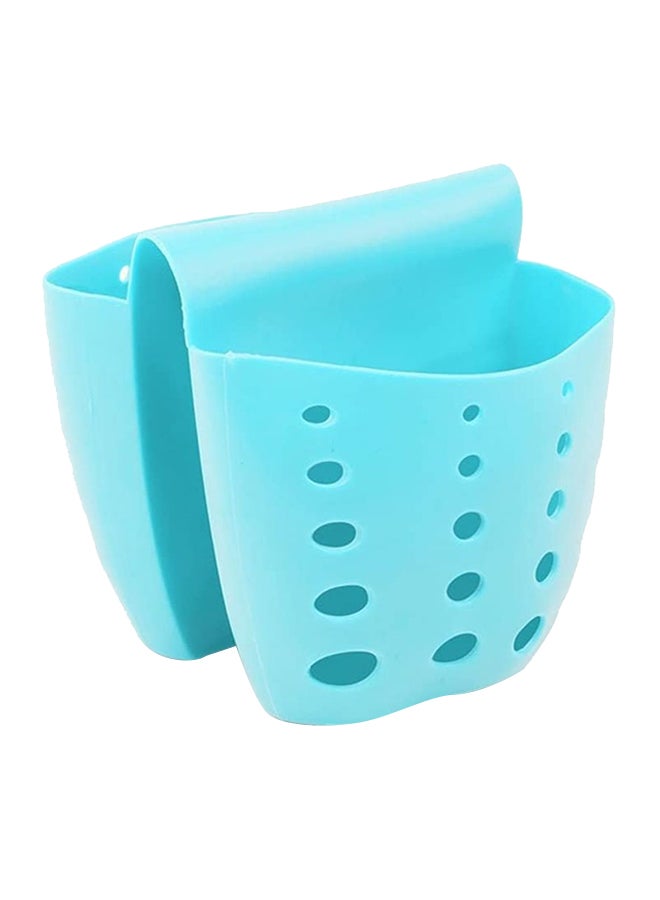 Silicone Double Side Hanging Storage Basket Blue 12cm 