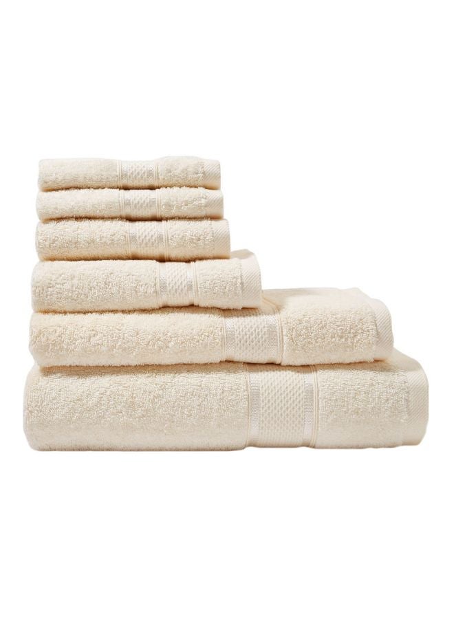 White Rose 6-Piece Ali Zaya Towel Set Cream  - Image 1