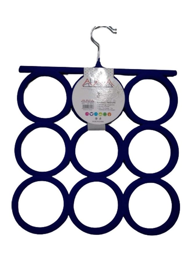 ALFAHA 2-Piece Flocking Scarf Rack Hangers Blue 5cm 