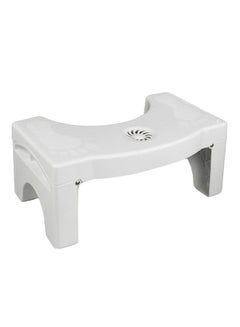 CYTHERIA Foldable Bathroom Toilet Stool White 40x25x17.5cm  - Image 1