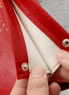 Falpro Leather Tissue Storage Box Red 20x12x11cm  - Image 3