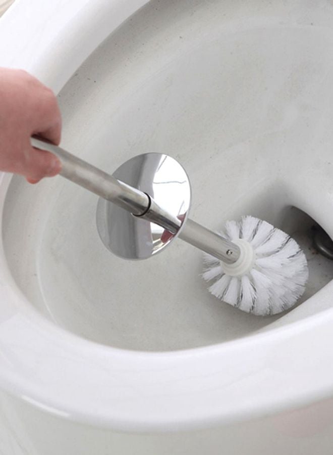 Beauenty Portable Toilet Cleaning Brush With Holder Black/Silver 38.5x10.5cm  - Image 2
