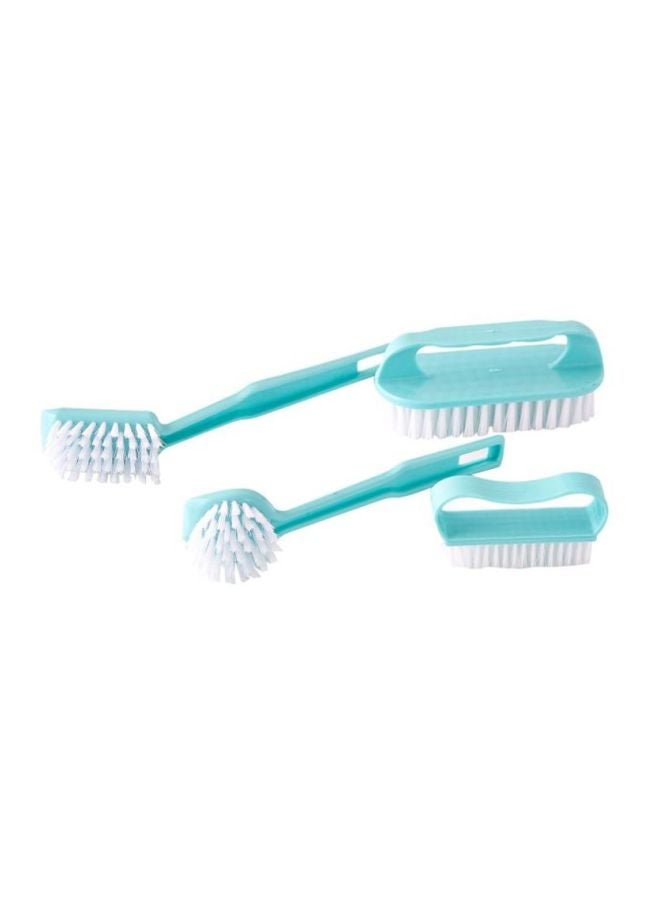 هوم بوكس طقم فرشاة تنظيف عميق متعددة الاستخدامات من ألينا - 4 قطع أزرق/ أبيض - Image 3