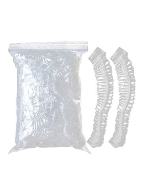 100-Piece Disposable Shower Cap Set White