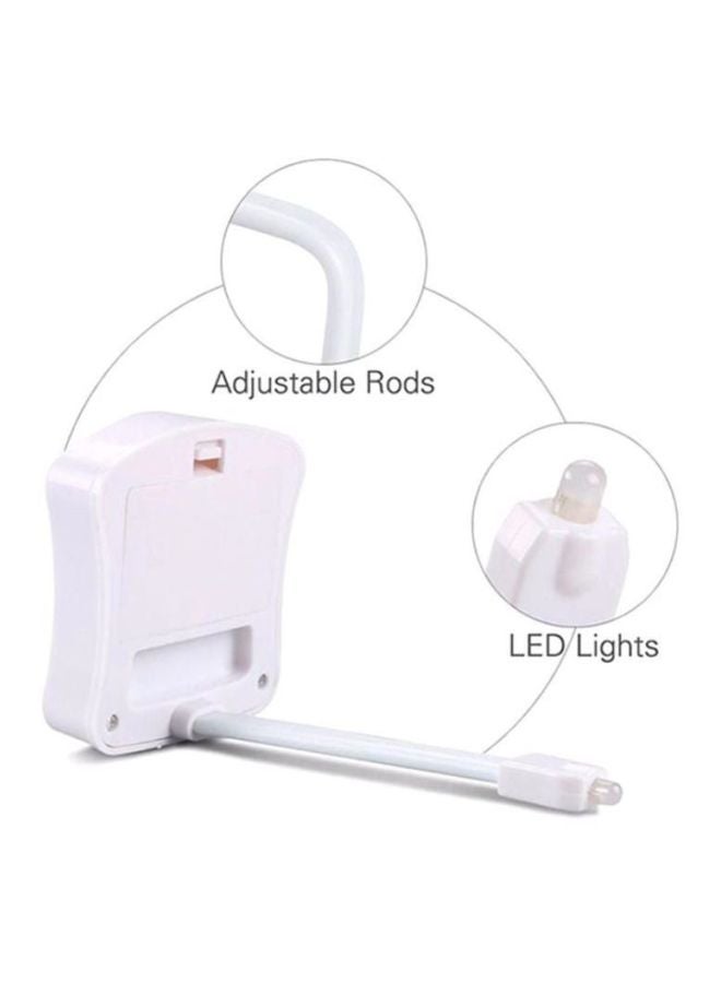 بيوينتي جهاز استشعار حركة الجسم لمقعد المرحاض بمصباح LED من 8 ألوان أبيض 2x9سم - Image 2