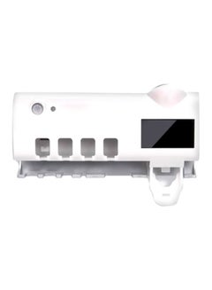 Generic Automatic Toothpaste Dispenser With Toothbrush Holder White 19x12.5x4.7cm  - Image 1