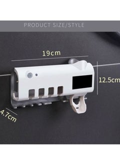 Generic Automatic Toothpaste Dispenser With Toothbrush Holder White 19x12.5x4.7cm  - Image 2