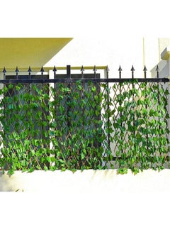 Yatai Expandable Plants Flower Bed Edging Wooden Interlocking Garden Fence With Artificial Leaves Green 45x45mm  - Image 2