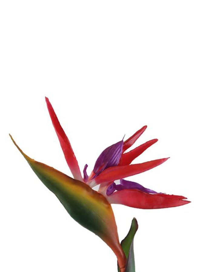 Bluelans Bird Of Paradise Silk Strelitzia Reginae Artificial Flower Red/Green/Purple 90cm  - Image 2