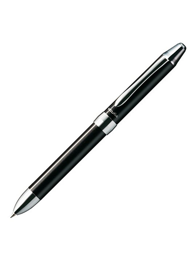 قلم حبر جاف كروي الرأس بسن رفيعة فيكونيا إي إكس متعدد الاستعمالات مع قلم رصاص ميكانيكي أسود/فضي