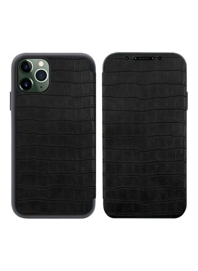 Leather Flip Case Cover For iPhone 12 Pro Max black  - Image 2
