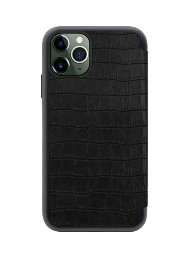 Leather Flip Case Cover For iPhone 12 Pro Max black  - Image 4