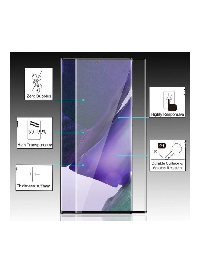 عبوة من 2 لاصقة حماية للشاشة مع غطاء حماية لهاتف سامسونج جالاكسي نوت 20 ألترا شفاف - Image 5