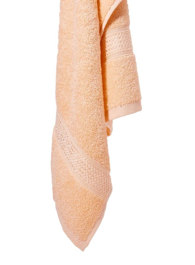 White Rose 6-Piece Towel Set (Bath Towel + Hand Towel + Guest Towel + Baby Towel + 2 Face Towel), Cotton, 500 GSM Peach Bath Towel (70x140), Hand Towel (50x100), Guest Towel (40x60), Baby Towel (30x50), 2xFace Towel (30x30)cm - Image 2