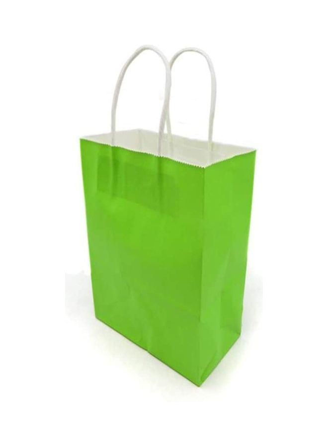 PARTY FUN Pack Of 12 Paper Gift Bag Green