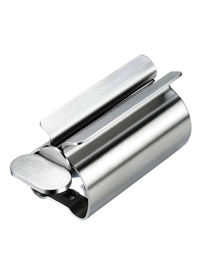 Beauenty Wall Mounted Automatic Toothpaste Tube Squeezer Silver 8x3.7cm  - Image 1