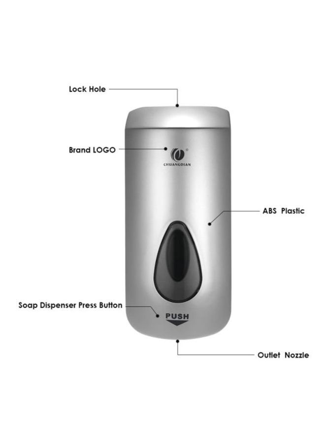 ANSELF Chuangdian Wall Mounted Soap Dispenser Silver/Black 26x11.5x12cm - Image 5
