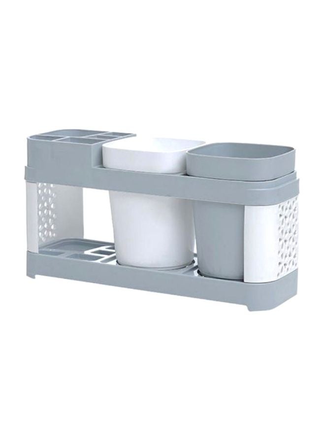 Beauenty Toothbrush Holder With Brush Cup Grey/White 23x12cm 