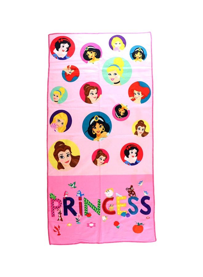 ديزني منشفة استحمام للشاطئ بتصميم شخصية الأميرة وردي/أصفر/بني 55x110سم - Image 1