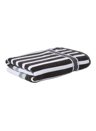 Stripe Pattern Bath Sheet White/Black 80x160cm - v1612199540/N19706239A_1