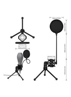 ميكروفون بفلتر بوب مناسب لأستديو التسجيل مع حامل ثلاثي القوائم I3932zxc أسود - v1612199545/N24974897A_7