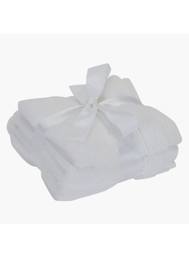 Home Box Pack Of 4 Face Towels White 30x30cm - Image 2