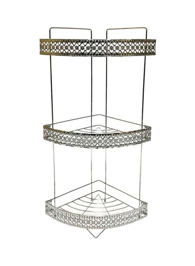 ALMUFARREJ 3-Tier Bathroom Rack Silver 57x26cm 