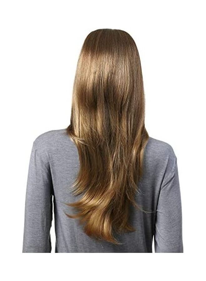 ون دور باروكة شعر اصطناعية مجعدة بني 23بوصة