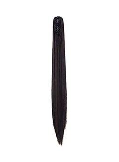 Claw Ponytail Clip Straight Hair Extension Black 21inch